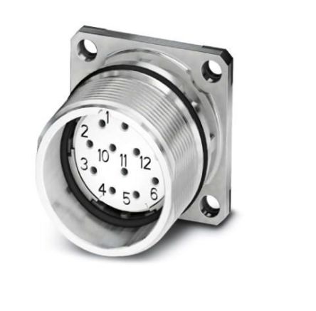 Phoenix Contact Circular Connector, 12 Contacts, Front, M23 Connector, Socket, Female, IP67, CA Series