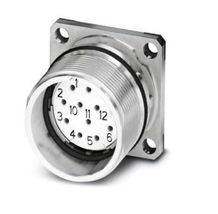 Phoenix Contact Circular Connector, 12 Contacts, Front, M23 Connector, Socket, Female, IP67, CA Series