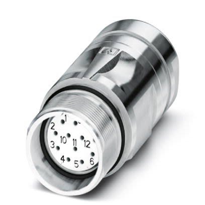 Phoenix Contact Circular Connector, 17 Contacts, Front, M23 Connector, Socket, Female, IP67, CA Series