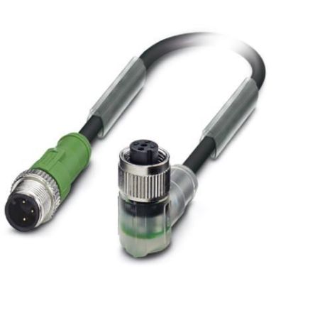 Phoenix Contact Male 3 way Straight M12 to Female 3 way M12 Sensor Actuator Cable, 5 m