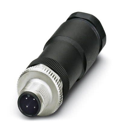 Phoenix Contact Circular Connector, 4 Contacts, Cable, M12 Connector, Plug, Male, IP67, SACC Series
