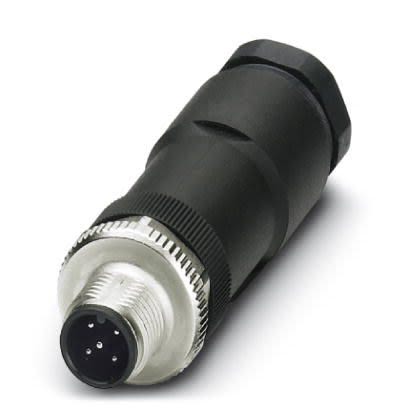 Phoenix Contact Circular Connector, 5 Contacts, Cable, M12 Connector, Plug, Male, IP67, SACC Series