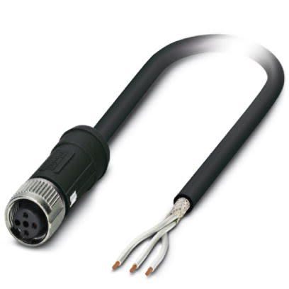 Phoenix Contact Female 3 way M12, Straight to Female Straight Socket M12 Sensor Actuator Cable, 10 m