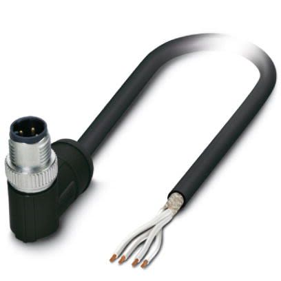 Phoenix Contact Male 4 way M12, Straight to Free End Sensor Actuator Cable, 10 m