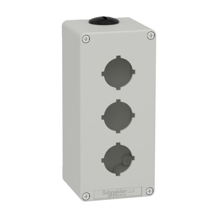 Schneider Electric Grey Die Cast Zinc Harmony Empty Control Station - 3 Hole 30 mm Diameter