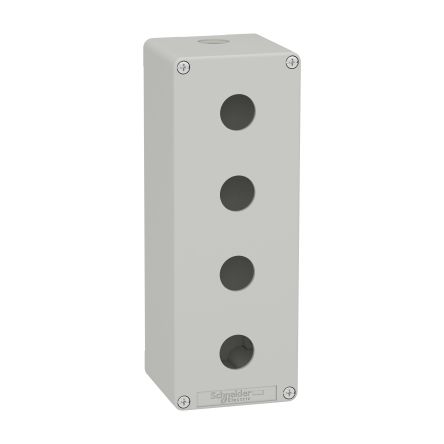 Schneider Electric Grey Die Cast Zinc Harmony Empty Control Station - 4 Hole 22 mm Diameter