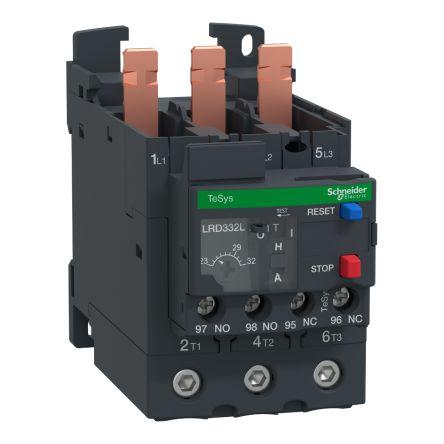 Schneider Electric, TeSyS LR Thermal Overload Relay 1 NO/1 NC, 23A, 32 A F.L.C, 5A Contact Rating