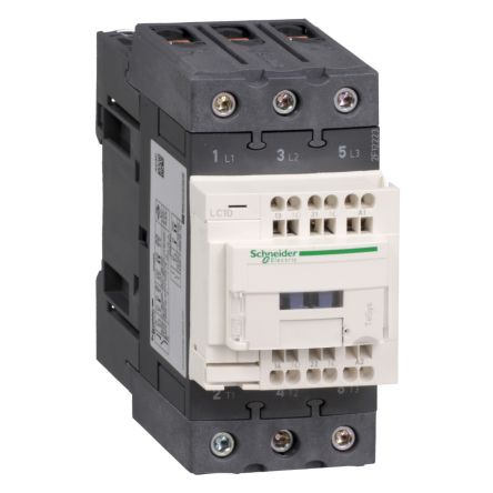 Schneider Electric TeSyS D Contactor, 220V ac Coil, 3-Pole, 40 A, 18.5 kW, 1 NO/1 NC, 440V