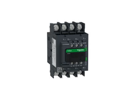 Schneider Electric LC1D Contactor, 100V ac, 250 V ac Coil, 4-Pole, 80 A 100V ac, 250 V ac, 1 NO/1 NC, 690V