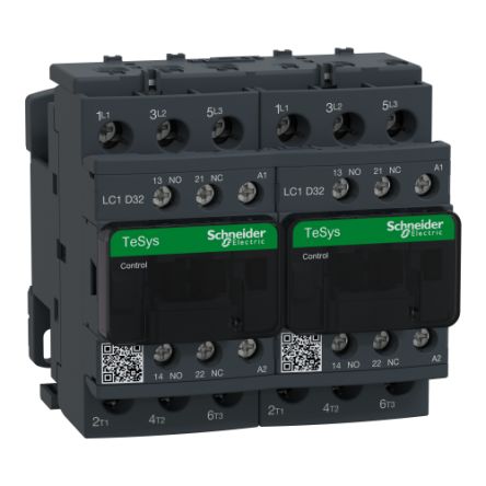 Schneider Electric TeSyS D Reversing Contactor, 230V Coil, 3-Pole, 32 A, 1 NO/1 NC, 690V