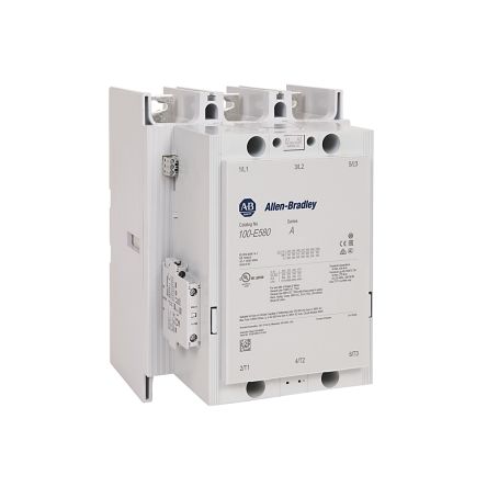 Allen Bradley 100-E Contactors Contactor, 24V ac, 60 V ac Coil, 3-Pole, 1.26 kA, 1 NO/1 NC