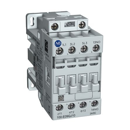 Allen Bradley 100-E Contactor Contactor, 24V dc Coil, 3-Pole, 12 A, 7.5 kW, 1 NC
