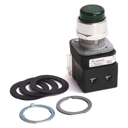 Allen Bradley 800T Series Illuminated Push Button Switch, 1 NO/1 NC, 600 V dc 600 V ac