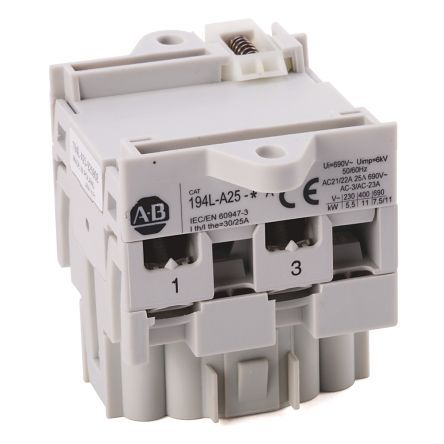 Allen Bradley Switch Disconnector, 3-Pole, 25 A, 25A