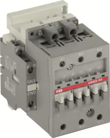 ABB UA63-30-11 Contactor, 110V Coil, 3-Pole, 4 A, 70 kVA 120V, 4 NO/1 NC, 690V