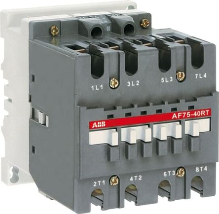 ABB AF75-40-00RT 20-60V DC Contactor, 20V, 60 V Coil, 4-Pole, 125 A, 45 kW 20V, 60 V, 4 NO, 690V