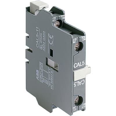 ABB Auxiliary Contact Block, 2 Contact, 1 NO/1 NC, 1SBN01, Side, 4 A, 690V, 1SBN011421R1008