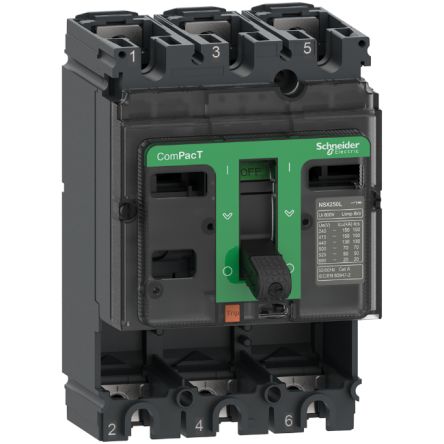 Schneider Electric, ComPact New Generation, ComPacT NSX Molded Case Circuit Breaker 3-Pole 160A, Breaking Capacity 50 kA