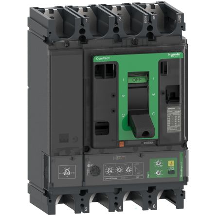 Schneider Electric, ComPact, ComPacT NSX Molded Case Circuit Breaker 4-Pole 400A, Breaking Capacity 36 kA