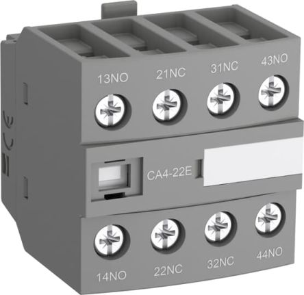 ABB Auxiliary Contact Block, 4 Contact, 3 NO/1 NC, Contact Block, Front, 6 A, 690V, 1SBN010140R1131