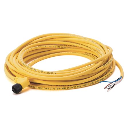 Allen Bradley Female 4 way M12, Right Angle to Female Right Angle Plug Actuator/Sensor Cable, 10 m