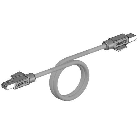 Omron XS5W-T421, 2 m Cat5e Ethernet Cable, Light Blue