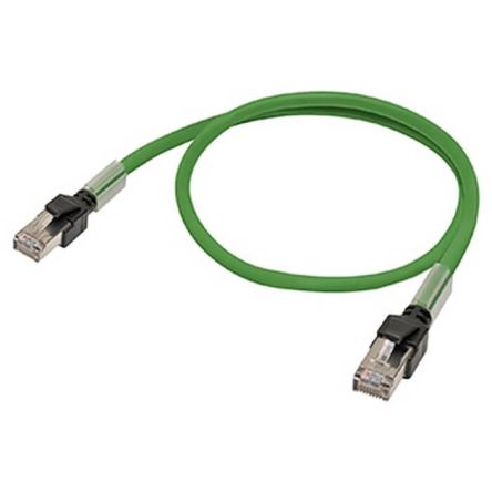 Omron XS6W, 20 m Cat5 Ethernet Cable, Green