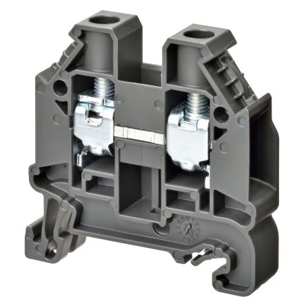 Omron XW5T-S10-1.1-1 XW5T Series Feed Through Terminal Block Grey, 1-Level, Screw