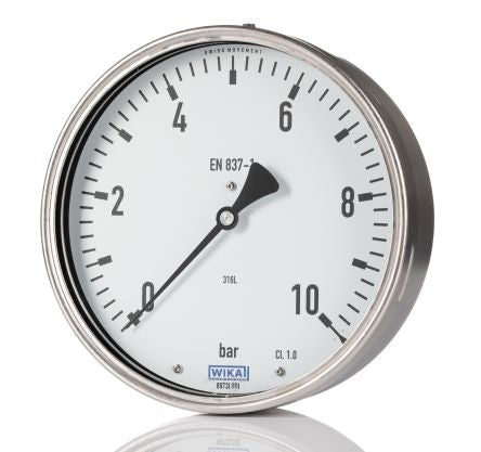 WIKA G 1/4 Type G Pressure Gauge, 63 mm, 10 bar