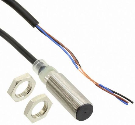Omron E2B-M12KS02-WP-B1 2M Threaded Barrel Inductive Proximity Sensor, M12 PNP 30V 2 mm 30 V dc 200mA
