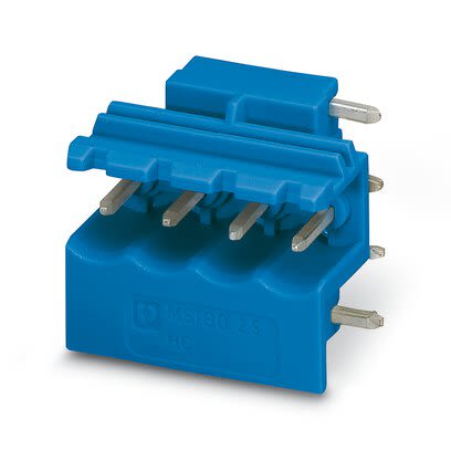 Phoenix Contact Wave Soldering Mount PCB Header, 4 Contact(s), 5 mm Pitch, 1 Row