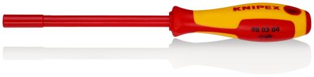 Knipex Hexagonal Nut Driver, 4 mm Tip VDE/1000V Approved, 125 mm Blade, 230 mm Overall