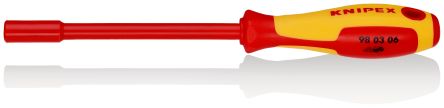 Knipex Hexagonal Nut Driver, 6 mm Tip VDE/1000V Approved, 125 mm Blade, 232 mm Overall