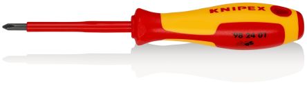 Knipex Insulated, PH1 Tip, 80 mm Blade VDE/1000V Approved, 187 mm Overall