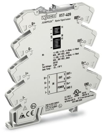 857-409 WAGO Isolation Amplifier, 8-Pin 24V DIP