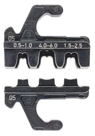 Knipex, 97 Crimp Die, Coaxial Type Open Plug Type Connector Grey