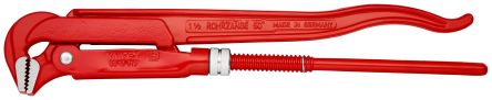 Knipex Pipe Wrench, 420 mm Overall, 60 mm Jaw Capacity, Metal Handle