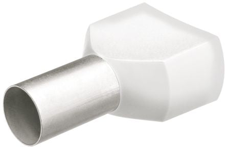 Knipex, 97 99 Insulated Ferrule, 8 mm Pin Length, 1.4 mm Pin Diameter, White from 20 AWG to 20 AWG Wire Size