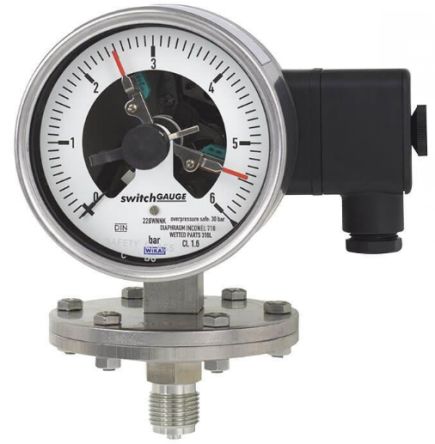 WIKA G 1/2 G 1/2 B Pressure Gauge, 160 mm, 400 mbar