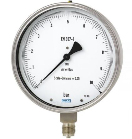 WIKA G 1/2 Process Pressure Gauge, 160 mm, 30 bar