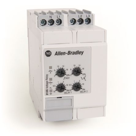 Allen Bradley Monitoring Relay, 3 Phase, 440 to 480 VAC Monitor Range, SPDT, Screw, 480V ac