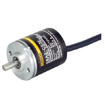 Omron E6A2-C Series Incremental Incremental Encoder 24V, 100 ppr ppr, NPN Open Collector Signal, 4 mm Shaft