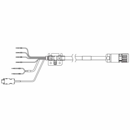 Omron Integrated Cable 1SA Series Cable for Use with Servo Motor