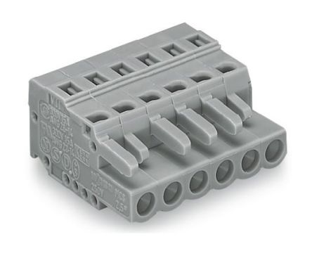 WAGO 231 Series PCB Terminal, 3-Contact, 5 mm Pitch, 1 Row