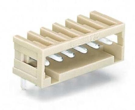 WAGO 734 Series Straight Horizontal and Vertical Mount PCB Header, 6 Contact(s), 3.5 mm Pitch, 1 Row