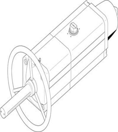 Festo DAPS Series 8.4 bar Single Acting Action Rotary Actuator, 90 °