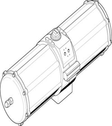 Festo DAPS Series 8.4 bar Single Acting Action Rotary Actuator, 90 °