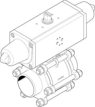 Festo Pneumatic 2 Port Actuated Ball Valve -
