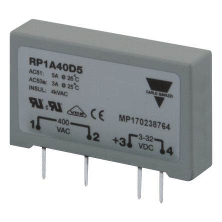 Carlo Gavazzi RP1D Solid State Interface Relay 350 V dc 350V PCB Tin-Plated
