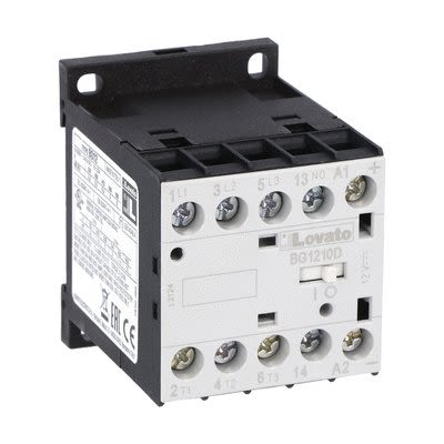 Lovato 11BG Contactor, 48V Coil, 3-Pole, 12 A, 5.5 kW, 1 NO, 440V